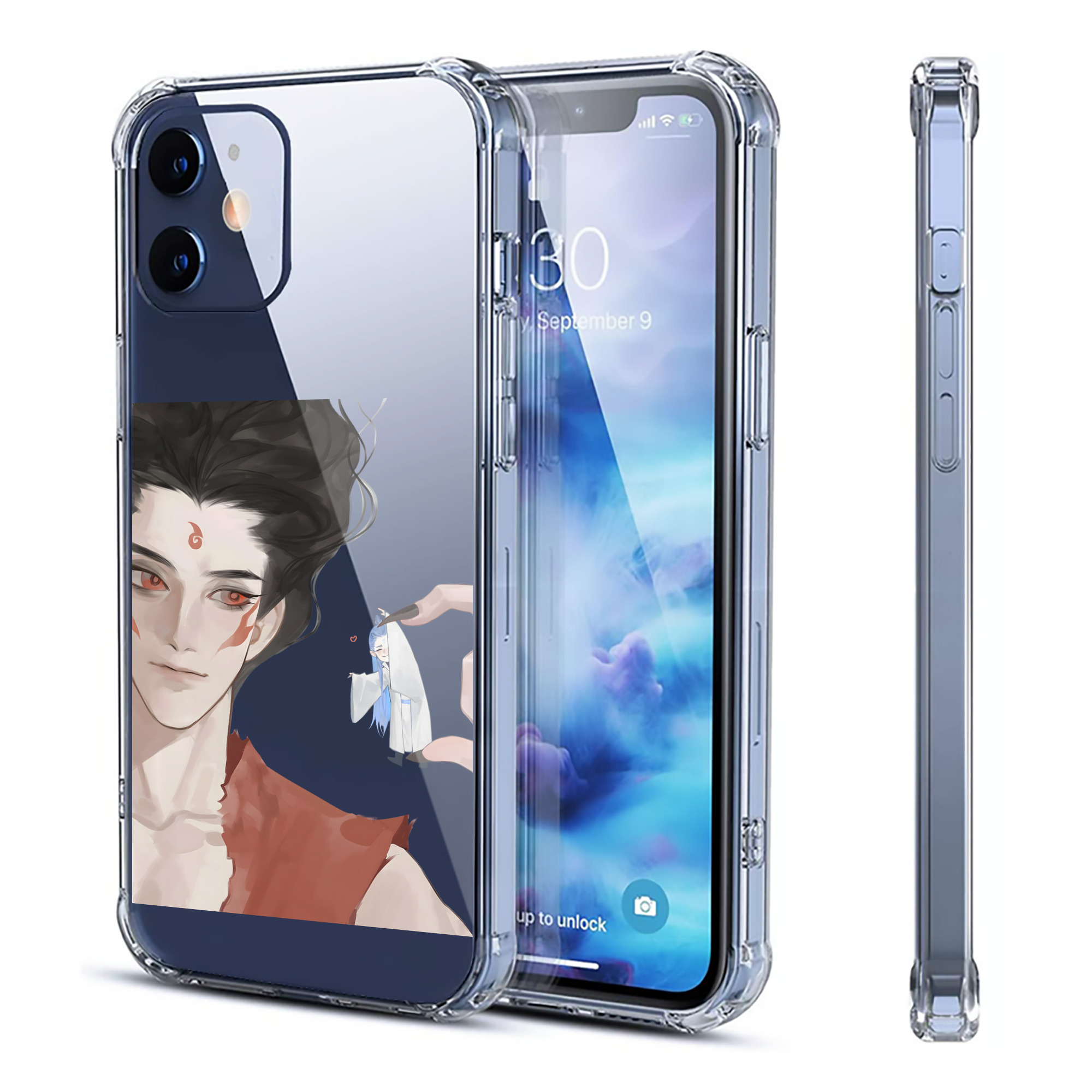 （画像用） Ne Zha 2 ナタ 魔童の大暴れ 【iPhone 12シリーズ対応】透明スマホケース（クリアソフトケース）